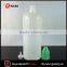 plastic PE squeeze dropper bottle with child proof cap for e liquid