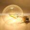 Hot selling factory price big globe clear g125 led filament bulb