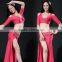 Wuchieal New design Sexy Women Belly Dance Costume Top and High Split Skirt