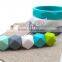 fashion jewelry baby teething hexagon beads necklace safety silicone teething necklace wholesale TN019