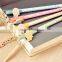 wholesale DIY creative stationery kids personalized Novelty gel pen cute sign pen with wooden ruler chain promotional gifts