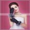 Separated Black Five Fingers Rabbbit Fur Winter Leather Gloves for Fashion Lady