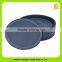 16016 Eco-friendly leather black round shape leather/PU drink coaster