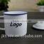 Wholesale cheap white enamel mug/custom logo printing enamel cup