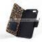 leopard design PU leather phone case for iphone 6 wallet