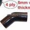 3'' 76mm High Temperature Reinforced Automotive Black Elbow 45 Degree Silicone Hose