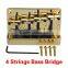 High Quality Vintage Gold 4 Strings Bass Bridge Jazz Guitar Tone Metal Golden Upgrade Guitar Accessories