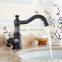 Factory New Product Oil Rubbed Bronze Long Swivel Curved Spout Basin Bathroom Faucet FLG100050