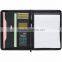 High quality A4 PU zip portfolio/organizer floder with calculator