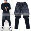 Triple Layer Leather Short Leggins Baggy Sweatpants (LOTG222)