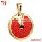 Luxury best friend forever zircon pendant for girls, genuine stingray leather pendant 18k gold plated necklace jewelry