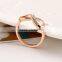2016 new fashion jewelry 14k real rose gold plated crystal piston ring