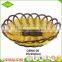 Fancy modern design handmade flat oval woven PP plastic fruit basket