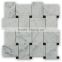 Basket Weave Design Italy Bianco Carrara White Marble Mosaic Tile