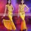 Paillettes halter top and flared pants set