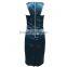 Ladies Hot Sexy Green Ladies teal color satin sexy prom dress 2014