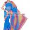 Spray Printed Designer Styles Saree With Blouse & Lace Border