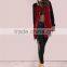 MGOO Burgundy Contrast Raglan Sleeve Velvet Longline Button Bomber Jacket With Striped Trim