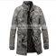 MSW0025 2016 new design men's leather jacket long zipper washed PU leather casual jacket