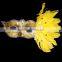 2016 Wholesale cheap halloween carnival party purple feather masquerade mask