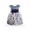Bow Belt Cartoon Stripe Dopt Bubble Kids Dress