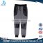 2016 custom new style pu leather patch zipper style elastic waist mens 100% polyester sweat pants