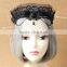 Lady Gothic Crown Flower Half Face Eye Mask Costume Ball Halloween Carnival Accessories Party Sexy