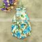 Summer girls outfit playsuit beach floral sash baby romper suit M6100308