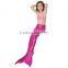 3pcs Swimmable Mermaid Tail with Monofin Swimming Mono Flippers Swimwear