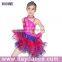 Girls Kids Latin Dance Costumes Red Stage Dance Wear For Child