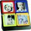 Square plastic photo frame desk clock blank photo keychains wholesale