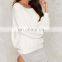 Super Casual Long Sleeves Off-The-Shoulder Design Relaxed Sweatshirt Big Ladies Sweatshirt Plus Size Sweatshirt Custom