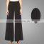 New Latest Muslim Design High Waist Pants Palazzo Trousers Wide Leg Pants Plus Size Black Trousers Feet Trousers Ankle Length