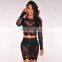 Sexy club dresses 2016 transparent sexy honeymoon dresses two piece women club dresses sexy