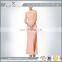 Wholesale Gament Factory New Style Fashions Office Ladies Sleeveless Embellished Glitter Lace Side-Slit Gown