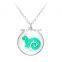 Easy fashion transparent animal inside pendant locket Necklace