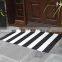 Woven Washable Outdoor Rugs for Farmhouse Layered Door Mats Stripe Carpet