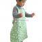 Newly design green rabbit pink daisy pattern lovely art line apron for adult and kids