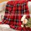 Christmas Plaid Plush Microfiber Checkered Decorative Sherpa Fleece Throw Blanket for Sofa
