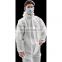 Professional Microporous Coverall White Waterproof Safety Suit With Two Way Zipper Type 5/6