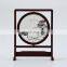 Chinese Style Round Screen Silk Embroidered Furnishing Ornaments Craft Gift With Wooden Frame For Decoration(D20CM)