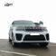 Newest body kit suitable for Land Rover Range Rover sport in SV.R style front bumper rear bumper side skirts and exhaust