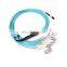 10meters 24 Cores MPO to LC Male OM3 Fan Out Fiber Optic Patch cord mtp/mpo to lc breakout cables
