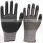 Red Foam Nitrile Coated Polyester Gloves Oil Resistant Micro Foam Dipped Work Gloves Nitrile Safety Industrial Gloves