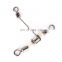 Stainless Steel and brass fishing cross-line rolling swivel