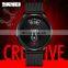 new SKMEI 1490 genuine leather strap stainless steel back water resistant quartz watch for men