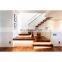 Best price custom design solid wood floating staircase