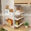 Wall Mount Space Aluminum Kitchen Storage Set Stainless Steel Spice Jar Set kitchen Storage Rack
