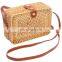 Handwoven Rattan Bags For Women/ Natural Round Rectangle Rattan Handbags With Crossbody