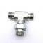 High Press Fitting Hydraulic Adapter Adjustable Stainless Steel Tube  Union Tee Nipple